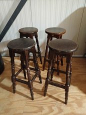 Stoel barkruk retro hout